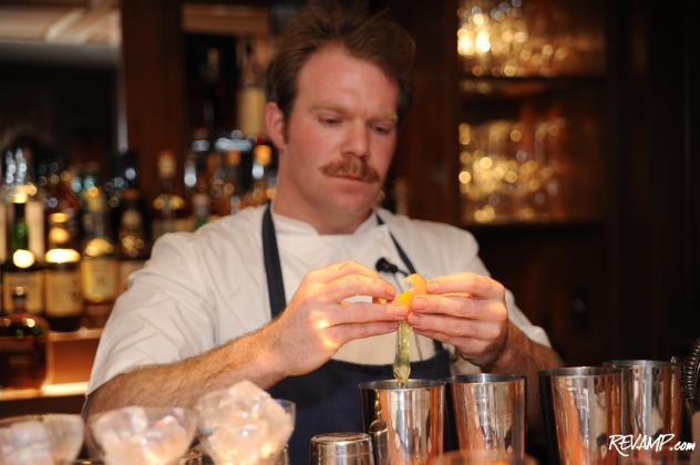 Clinton Terry's winning "Tommy's Apple of Grenada" cocktail was full of ingredients like pomegranates, blood oranges, and farm fresh egg whites.
